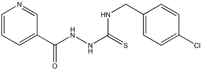 1-[(4-chlorophenyl)methyl]-3-(pyridine-3-carbonylamino)thiourea Struktur