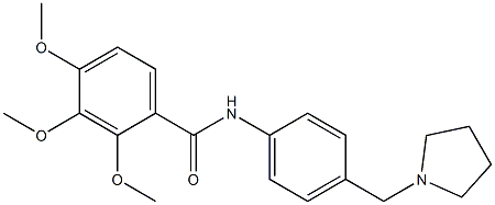 2,3,4-trimethoxy-N-[4-(pyrrolidin-1-ylmethyl)phenyl]benzamide Struktur