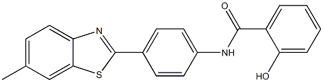 2-hydroxy-N-[4-(6-methyl-1,3-benzothiazol-2-yl)phenyl]benzamide Struktur