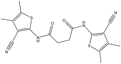 N,N'-bis(3-cyano-4,5-dimethylthiophen-2-yl)butanediamide Struktur