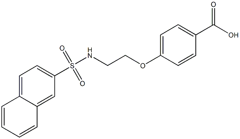 4-[2-(naphthalen-2-ylsulfonylamino)ethoxy]benzoic acid Struktur