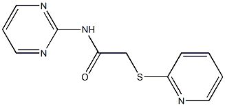 2-pyridin-2-ylsulfanyl-N-pyrimidin-2-ylacetamide Struktur