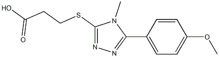 3-[[5-(4-methoxyphenyl)-4-methyl-1,2,4-triazol-3-yl]sulfanyl]propanoic acid Struktur