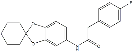 2-(4-fluorophenyl)-N-spiro[1,3-benzodioxole-2,1'-cyclohexane]-5-ylacetamide