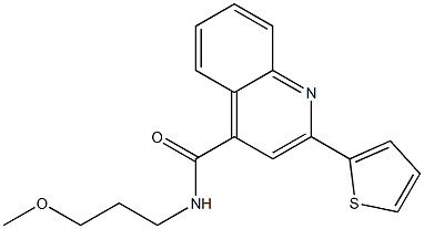 N-(3-methoxypropyl)-2-thiophen-2-ylquinoline-4-carboxamide Struktur