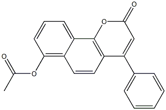 (2-oxo-4-phenylbenzo[h]chromen-7-yl) acetate Struktur