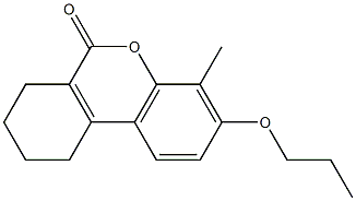 4-methyl-3-propoxy-7,8,9,10-tetrahydrobenzo[c]chromen-6-one Struktur