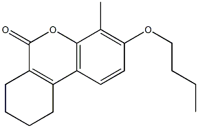 3-butoxy-4-methyl-7,8,9,10-tetrahydrobenzo[c]chromen-6-one Struktur