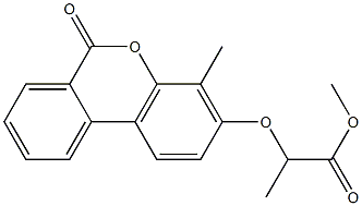 methyl 2-(4-methyl-6-oxobenzo[c]chromen-3-yl)oxypropanoate Struktur