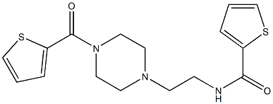 N-[2-[4-(thiophene-2-carbonyl)piperazin-1-yl]ethyl]thiophene-2-carboxamide Struktur