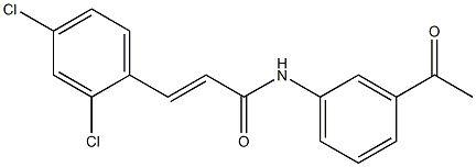 (E)-N-(3-acetylphenyl)-3-(2,4-dichlorophenyl)prop-2-enamide Struktur