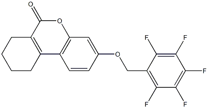 3-[(2,3,4,5,6-pentafluorophenyl)methoxy]-7,8,9,10-tetrahydrobenzo[c]chromen-6-one Struktur