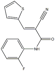 (E)-2-cyano-N-(2-fluorophenyl)-3-thiophen-2-ylprop-2-enamide Struktur