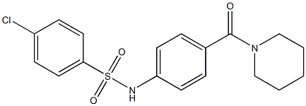 4-chloro-N-[4-(piperidine-1-carbonyl)phenyl]benzenesulfonamide Struktur