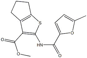 methyl 2-[(5-methylfuran-2-carbonyl)amino]-5,6-dihydro-4H-cyclopenta[b]thiophene-3-carboxylate Struktur