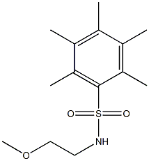 N-(2-methoxyethyl)-2,3,4,5,6-pentamethylbenzenesulfonamide Struktur