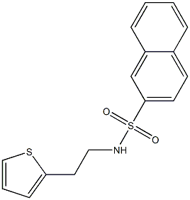 N-(2-thiophen-2-ylethyl)naphthalene-2-sulfonamide Struktur