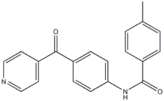 4-methyl-N-[4-(pyridine-4-carbonyl)phenyl]benzamide Struktur