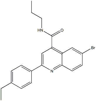 6-bromo-2-(4-ethylphenyl)-N-propylquinoline-4-carboxamide Struktur