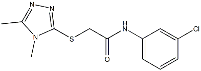 N-(3-chlorophenyl)-2-[(4,5-dimethyl-1,2,4-triazol-3-yl)sulfanyl]acetamide Struktur