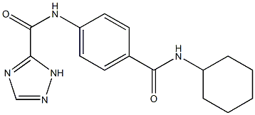 N-[4-(cyclohexylcarbamoyl)phenyl]-1H-1,2,4-triazole-5-carboxamide Struktur