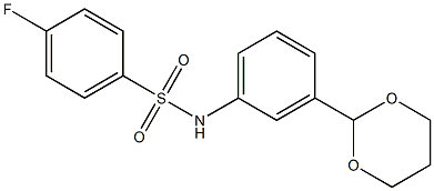 N-[3-(1,3-dioxan-2-yl)phenyl]-4-fluorobenzenesulfonamide Struktur