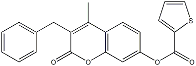 (3-benzyl-4-methyl-2-oxochromen-7-yl) thiophene-2-carboxylate Struktur