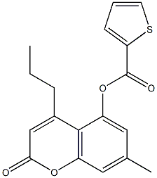 (7-methyl-2-oxo-4-propylchromen-5-yl) thiophene-2-carboxylate Struktur