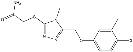 2-[[5-[(4-chloro-3-methylphenoxy)methyl]-4-methyl-1,2,4-triazol-3-yl]sulfanyl]acetamide Struktur