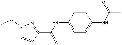 N-(4-acetamidophenyl)-1-ethylpyrazole-3-carboxamide Struktur