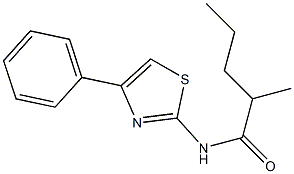 2-methyl-N-(4-phenyl-1,3-thiazol-2-yl)pentanamide Struktur