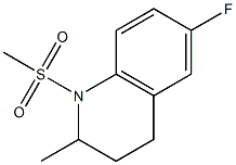 6-fluoro-2-methyl-1-methylsulfonyl-3,4-dihydro-2H-quinoline Struktur