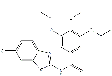 N-(6-chloro-1,3-benzothiazol-2-yl)-3,4,5-triethoxybenzamide Struktur