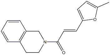 (E)-1-(3,4-dihydro-1H-isoquinolin-2-yl)-3-(5-methylfuran-2-yl)prop-2-en-1-one Struktur