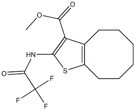 methyl 2-[(2,2,2-trifluoroacetyl)amino]-4,5,6,7,8,9-hexahydrocycloocta[b]thiophene-3-carboxylate Struktur