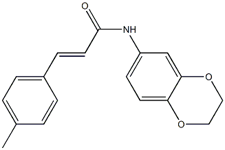 (E)-N-(2,3-dihydro-1,4-benzodioxin-6-yl)-3-(4-methylphenyl)prop-2-enamide Struktur