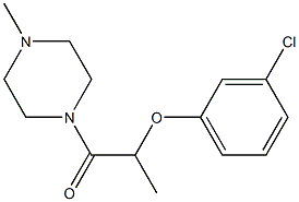 2-(3-chlorophenoxy)-1-(4-methylpiperazin-1-yl)propan-1-one Struktur