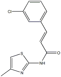 (E)-3-(3-chlorophenyl)-N-(4-methyl-1,3-thiazol-2-yl)prop-2-enamide Struktur