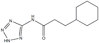 3-cyclohexyl-N-(2H-tetrazol-5-yl)propanamide Struktur