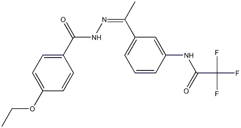 4-ethoxy-N-[(Z)-1-[3-[(2,2,2-trifluoroacetyl)amino]phenyl]ethylideneamino]benzamide