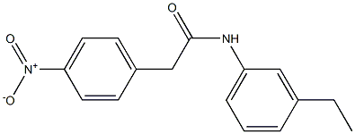 N-(3-ethylphenyl)-2-(4-nitrophenyl)acetamide Struktur