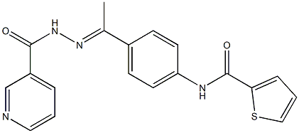 N-[(E)-1-[4-(thiophene-2-carbonylamino)phenyl]ethylideneamino]pyridine-3-carboxamide