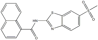 N-(6-methylsulfonyl-1,3-benzothiazol-2-yl)naphthalene-1-carboxamide Struktur