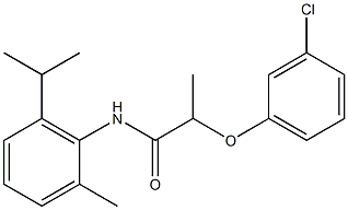 2-(3-chlorophenoxy)-N-(2-methyl-6-propan-2-ylphenyl)propanamide Struktur