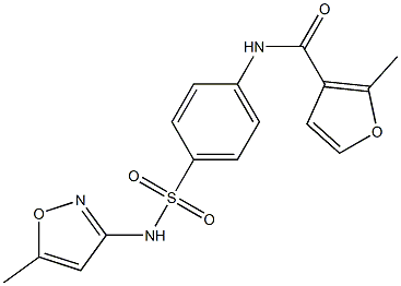 2-methyl-N-[4-[(5-methyl-1,2-oxazol-3-yl)sulfamoyl]phenyl]furan-3-carboxamide Struktur