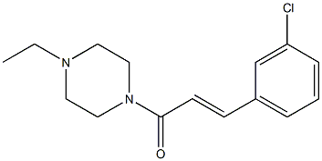 (E)-3-(3-chlorophenyl)-1-(4-ethylpiperazin-1-yl)prop-2-en-1-one Struktur