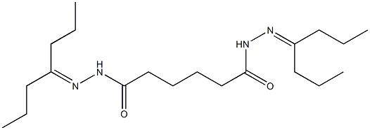 N,N'-bis(heptan-4-ylideneamino)hexanediamide Struktur