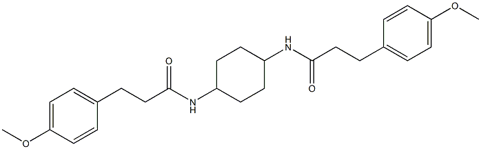 3-(4-methoxyphenyl)-N-[4-[3-(4-methoxyphenyl)propanoylamino]cyclohexyl]propanamide Struktur