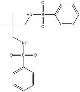 N-[3-(benzenesulfonamido)-2,2-dimethylpropyl]benzenesulfonamide Struktur