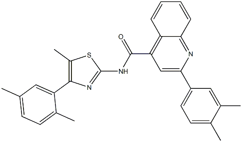 2-(3,4-dimethylphenyl)-N-[4-(2,5-dimethylphenyl)-5-methyl-1,3-thiazol-2-yl]quinoline-4-carboxamide